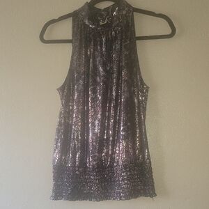 Metallic Sleeveless Top